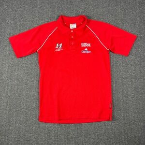 NASCAR Winners Circle Tony Stewart 14 Polo Shirt Mens Medium Red Racing Shirt